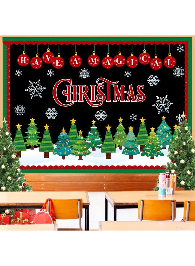 Containlol 65 Pcs Diy Christmas Tree Bulletin Board Set Christmas Classroom Bulletin Board Decorations 3D Xmas Tree Cutouts Diy Crafts Set For Winter Xmas Holiday Birthday School Home Wall Door Decor - Image 1