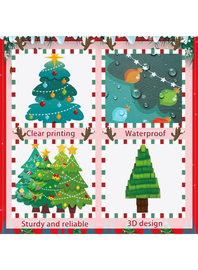 Containlol 65 Pcs Diy Christmas Tree Bulletin Board Set Christmas Classroom Bulletin Board Decorations 3D Xmas Tree Cutouts Diy Crafts Set For Winter Xmas Holiday Birthday School Home Wall Door Decor - Image 3