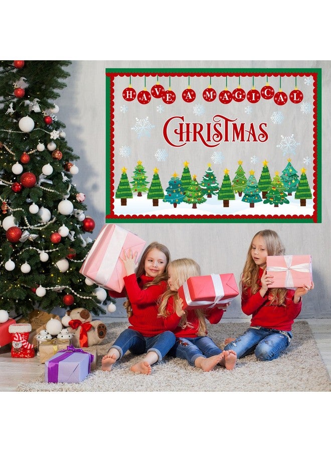 Containlol 65 Pcs Diy Christmas Tree Bulletin Board Set Christmas Classroom Bulletin Board Decorations 3D Xmas Tree Cutouts Diy Crafts Set For Winter Xmas Holiday Birthday School Home Wall Door Decor - Image 5
