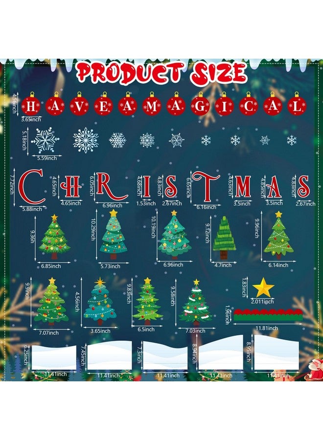 Containlol 65 Pcs Diy Christmas Tree Bulletin Board Set Christmas Classroom Bulletin Board Decorations 3D Xmas Tree Cutouts Diy Crafts Set For Winter Xmas Holiday Birthday School Home Wall Door Decor - Image 2