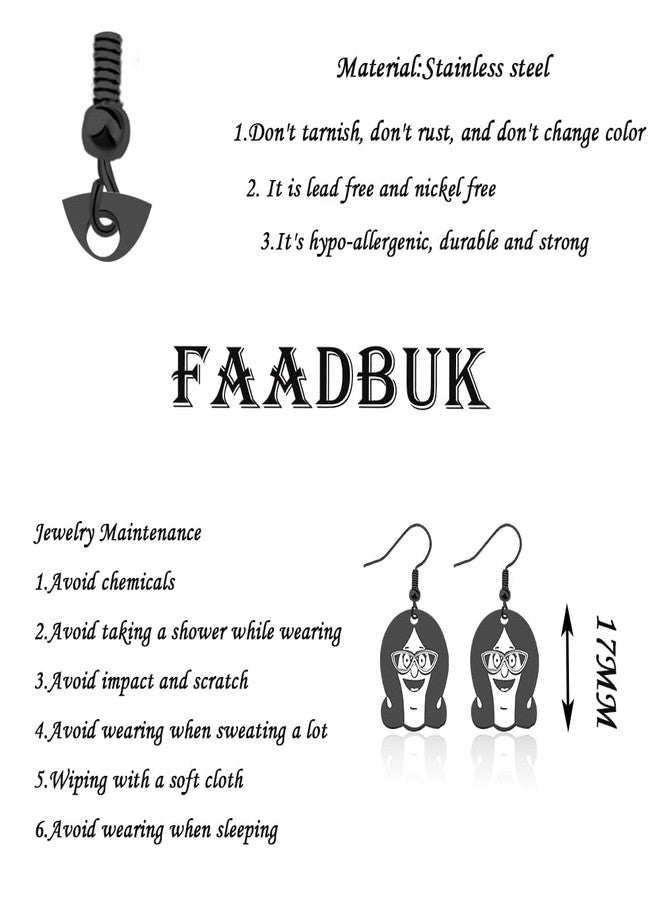 FAADBUK Bob’s Family Merchandise Burgers Earrings Bob Linda Tina Louise Gene Belcher Lover Gift (Linda earring) - Image 2