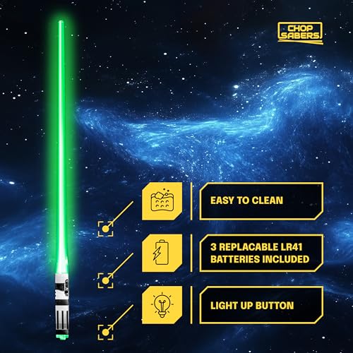 ChopSabers Lightsaber Chopsticks Star War Chopstick Light Up Lightsaber Chopsticks for Adults Saber Sticks Cool Chopstick Light Up Chop Sticks Light Saber Reusable Lightup Sabers Star War Gifts 2 Pairs Green/Red - Image 4