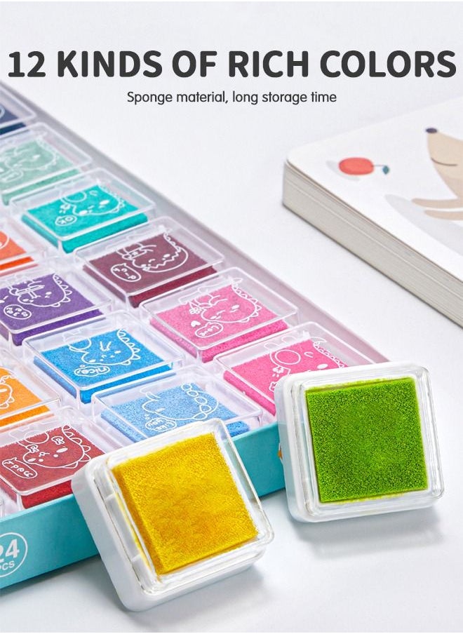GROIC - Finger Painting Kit Kids Washable Paint Set, 30 Sheets Art Paper with 12 Colors and 1 Finger Album, Finger Paints Art Supplies Early Learning Gift for Kids Hand Painting DIY Crafts - Image 1