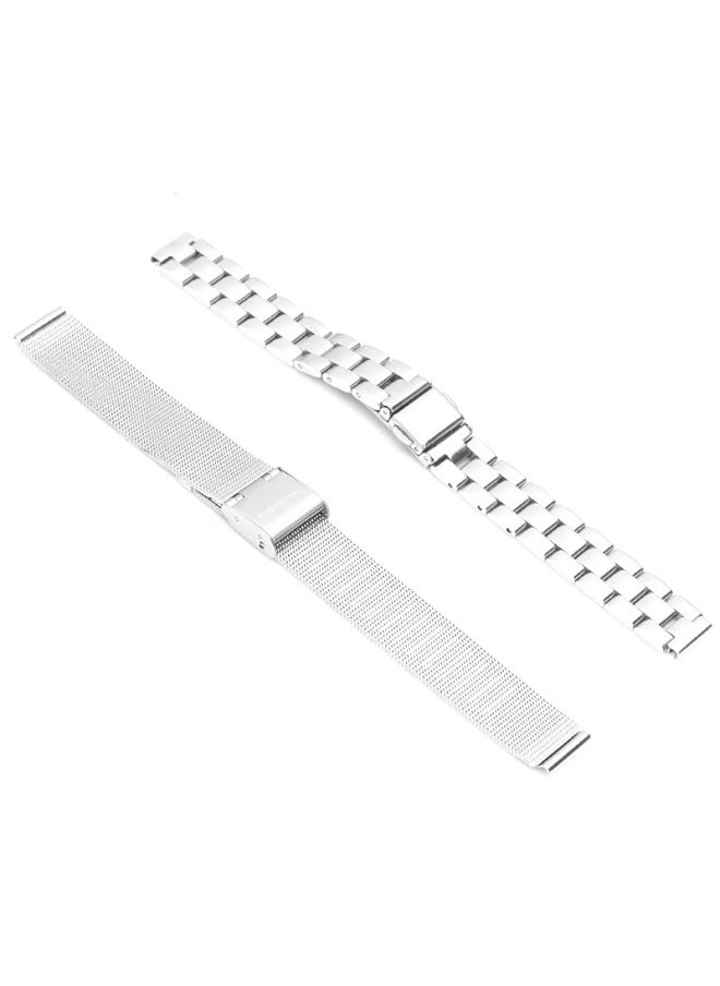 Generic - Smart Watch Milanese Three Beads Solid Strap Suitable For Mi Band 5 Stainless Steel Woven Mesh Band-Color:Three Beads 14*12 Blue - Image 1