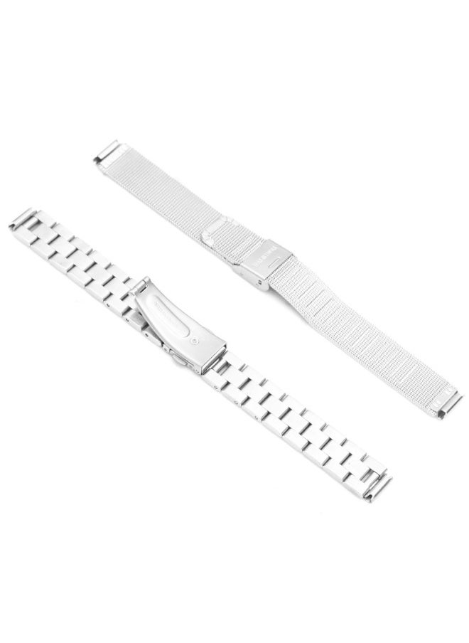 Generic - Smart Watch Milanese Three Beads Solid Strap Suitable For Mi Band 5 Stainless Steel Woven Mesh Band-Color:Three Beads 14*12 Blue - Image 1