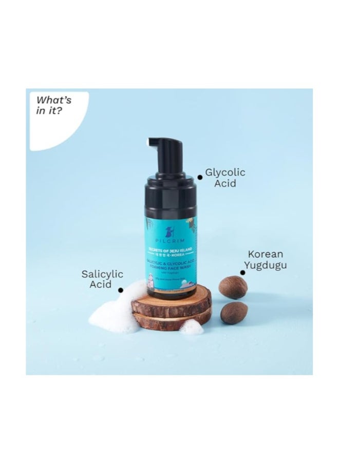 PILGRIM - Salicylic & Glycolic Acid Foaming Face Wash 120ml - Image 1