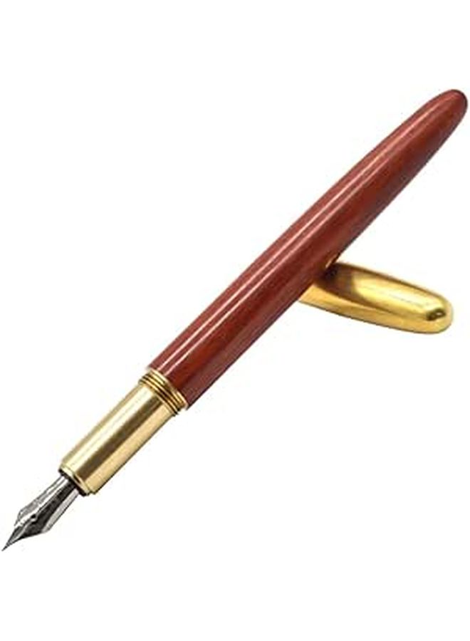 Elegant Natural Sandalwood Fountain Pen for Students Executives - Image 1