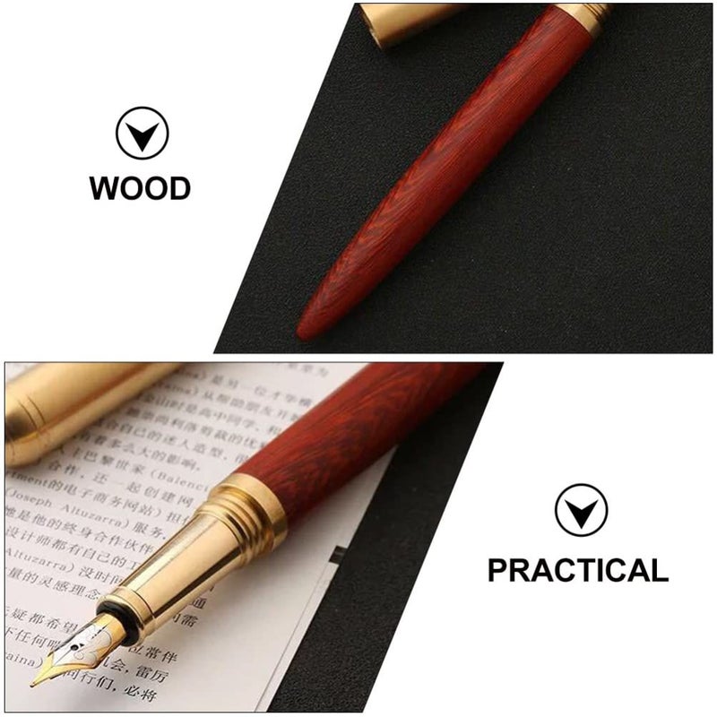 Elegant Natural Sandalwood Fountain Pen for Students Executives - Image 3