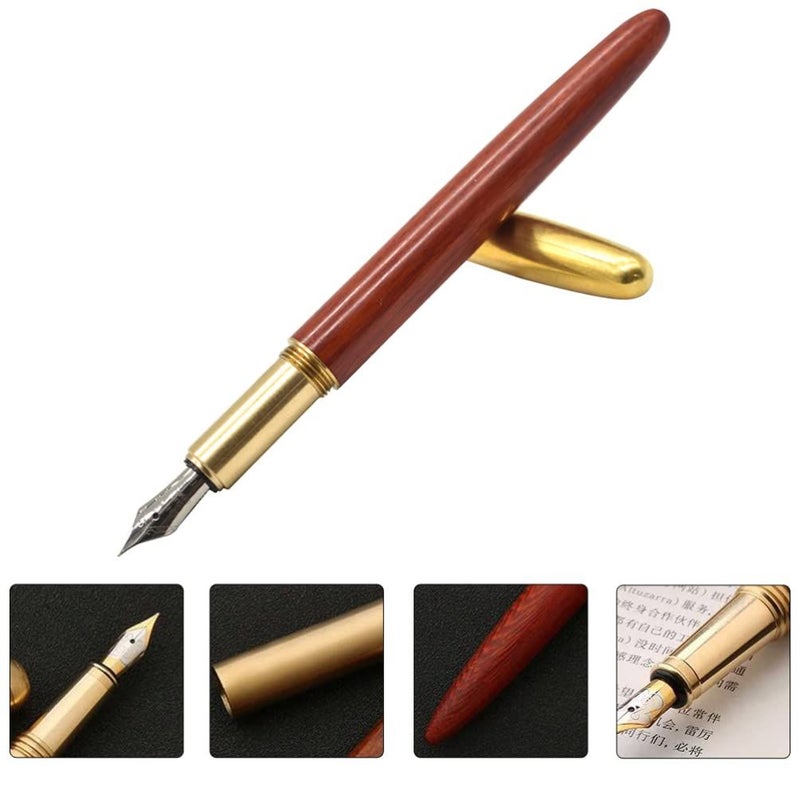 Elegant Natural Sandalwood Fountain Pen for Students Executives - Image 5