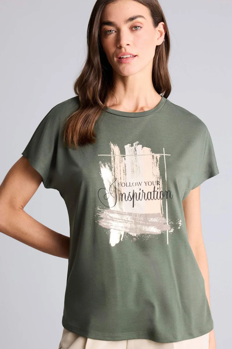 ديفاكتو Relax Fit Crew Neck Printed Short Sleeve T-Shirt