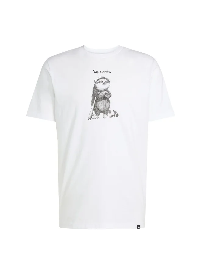 Adidas M Yay Sp Ch T White Training T-Shirts For Men XS