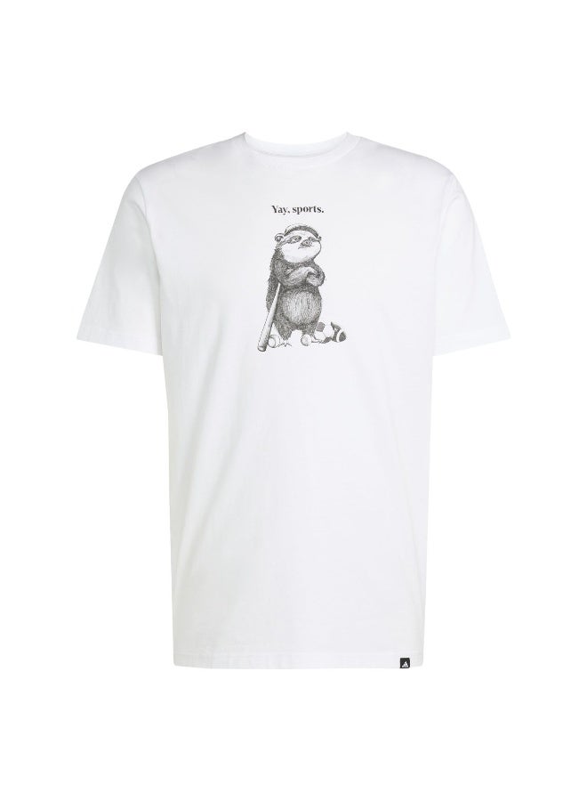 Adidas M Yay Sp Ch T White Training T-Shirts For Men XS - Image 1
