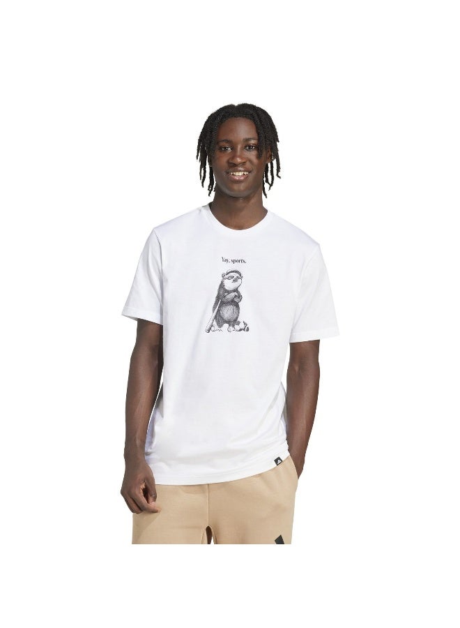 Adidas M Yay Sp Ch T White Training T-Shirts For Men XS - Image 2