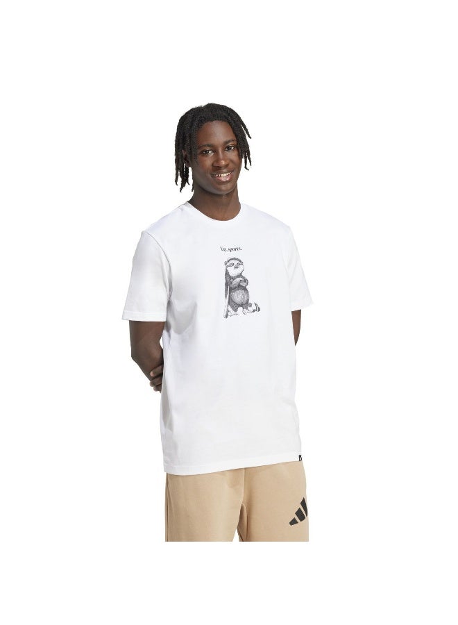 Adidas M Yay Sp Ch T White Training T-Shirts For Men XS - Image 4