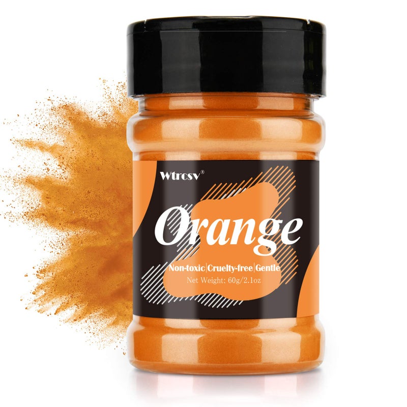 Orange Mica Powder  21 Ounces 60 Grams  Natural Epoxy Resin Dye Mica Powder for Makeup Epoxy Resin Art Acrylic Paint Fine ArtsSoap Making Acrylic Nail