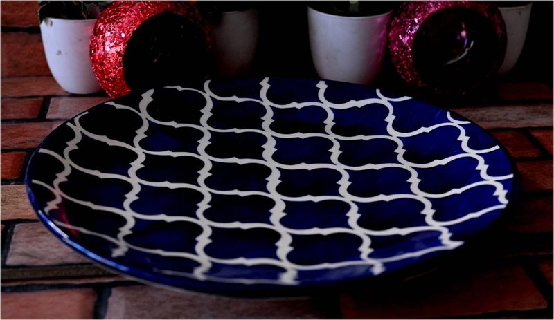 SHRIYAM CRAFT Ceramic Dinner Set 1 Plate and 2 Bowls (Plate 10" 2 Bowl) - Image 2