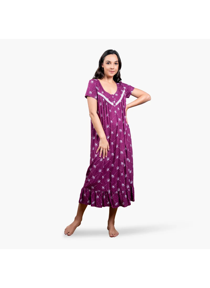 أدريا Printed Night Gown