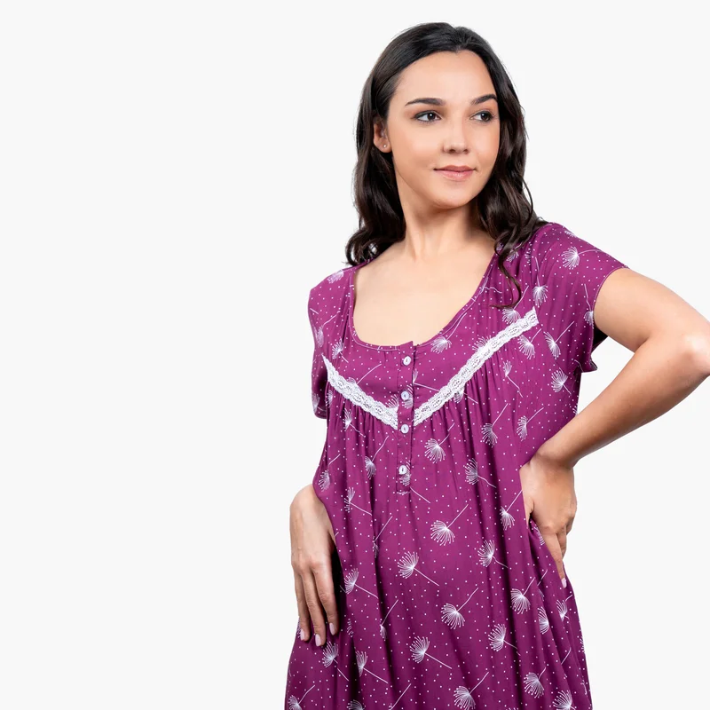 Aadaraya Printed Night Gown