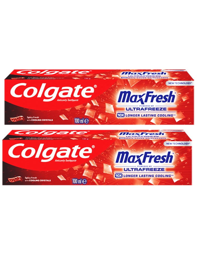 Colgate Pack Of 2 Max Fresh Spicy Toothpaste 100ml - Image 1
