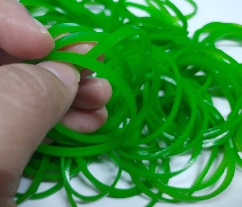 IMPRINT Nylon Rubber Bands | 3 inch Diameter | Pack of 400 | Green - Image 3