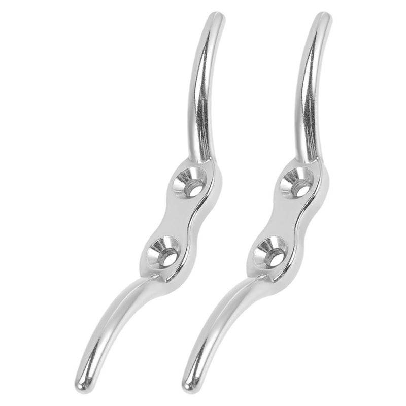 Stainless Steel 4 Inch Flagpole Cleat Hook 2pcs Marine Boat Accessories - Image 2