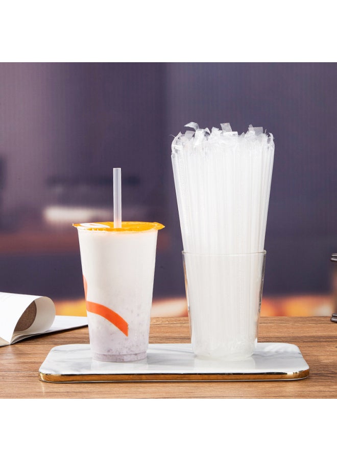 Generic Disposable Straw Separate Packaging Pearl Milk Tea Coarse Straw Beverage Fine Straw Eight Treasure Porridge Plastic Transparent Color-Color:Hardened 1.2 Caliber [boba Thick Straw]-Specifications:23cm Color 10,000 Pieces (whole Piece Discount)  - Image 3