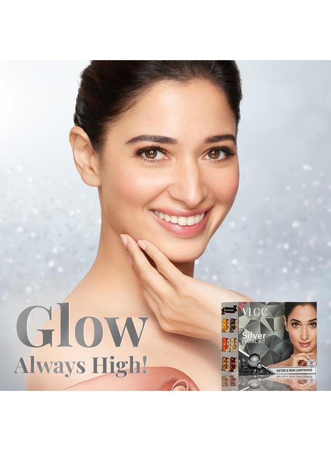 فى ال سي سي مجموعة في إل سي سي للوجه بالفضة الطبيعية - للاستخدام مرة واحدة | عناية منزلية بجمال الصالونات في 6 خطوات فقط | تتضمن منظفًا، ومقشرًا، وكريمًا، وقناعًا للوجه، وجلًا خاليًا من الزيوت | 60 غرامًا/2.12 أونصة - Image 3