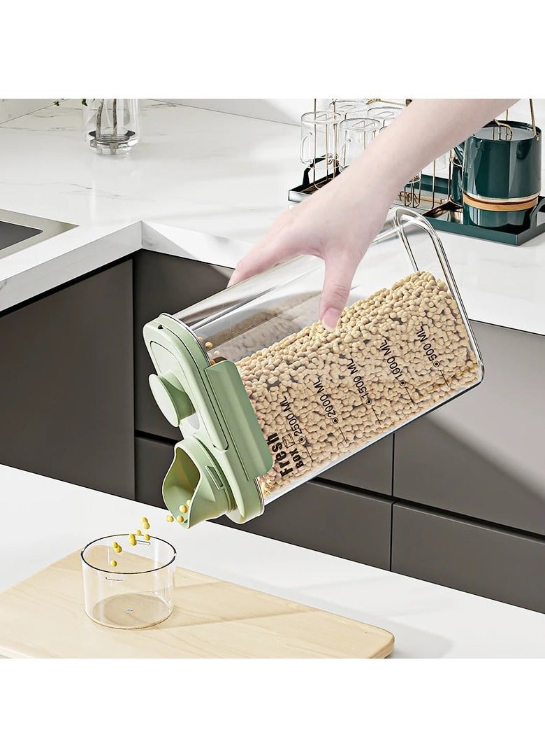 AROAQ Sealed Storage Tank, Lightweight And Portable Rice Cereal Container, Moisture Proof Food Storage Dispenser For Storing Rice, Soybeans And Other Items, (1pc, Beige Large Size)  - Image 3