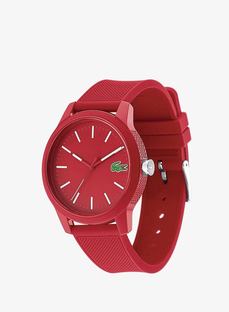 Lacoste  12.12 Collection Analog Quartz Movement Watch For Men With Red Silicone Strap - 2010988 for Men | Best Price UAE