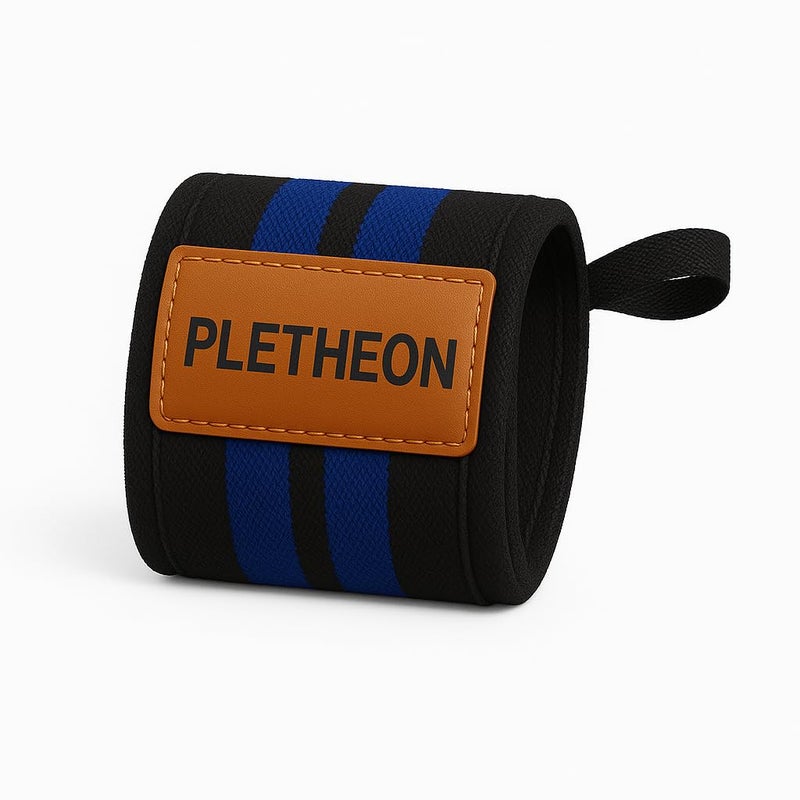 PLETHEON حزام دعم المعصم للجيم، التمارين ورفع الأثقال | حزام معصم قابل للتعديل للرجال والنساء | تخفيف الألم واستقرار المعصم لللياقة البدنية والرياضة (أزرق) - Image 2