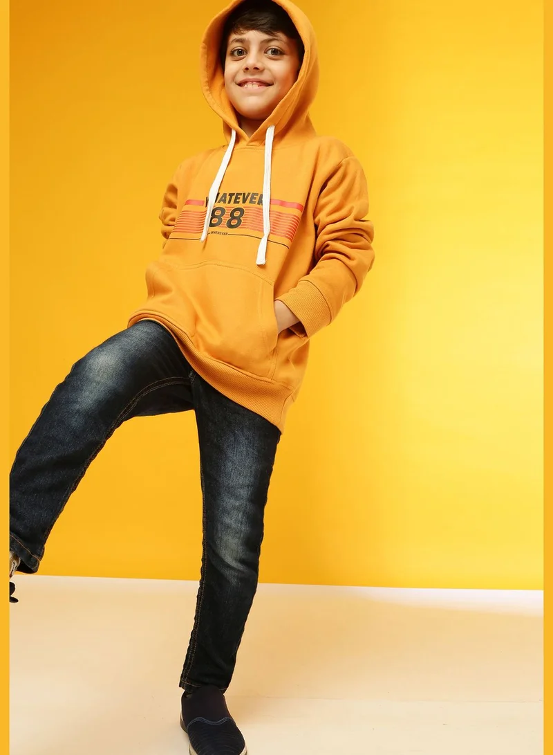 Instafab Front Pocket Printed Hoodie