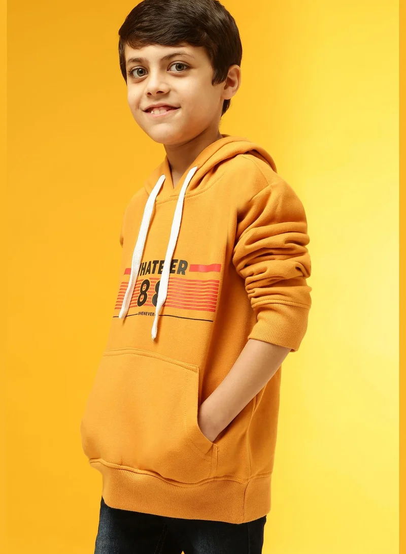 Instafab Front Pocket Printed Hoodie