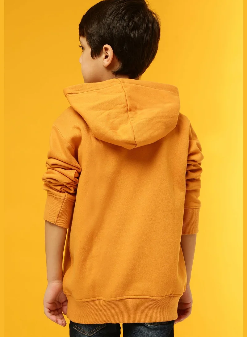 Instafab Front Pocket Printed Hoodie