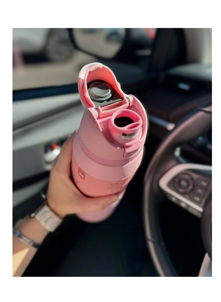 Owala Freesip Insulated Stainless Steel Water Bottle With Straw For Sports And Travel, Bpa-Free,Freesip Insulated Stainless Steel Water Bottle With Straw For Sports And Travel, Bpa-Free, rose quartz 32OZ  - Image 5