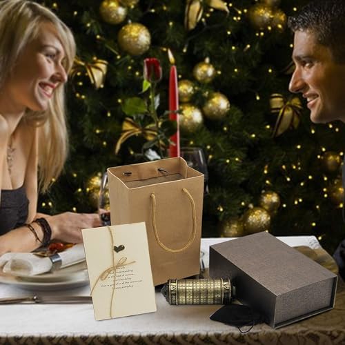 yofit Da Vinci Code Mini Cryptex Lock Puzzle Box Valentines Day Gift with Hidden Compartments for Notes Jewelry Rings Money Romantic Anniversary Birthday Gifts for Her Girlfriend Women Men - Image 5
