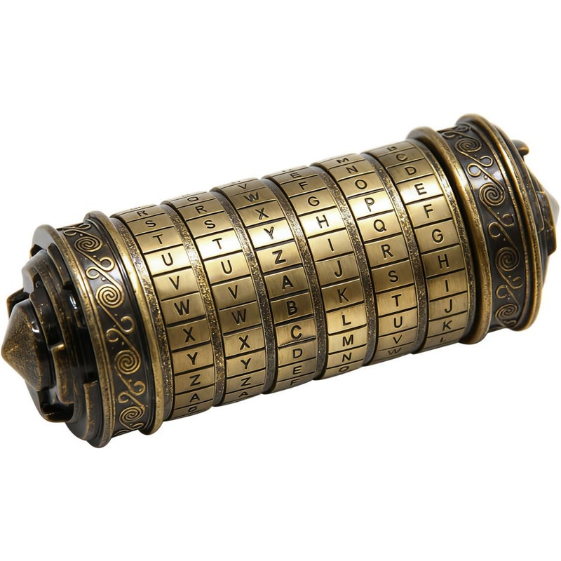 yofit Da Vinci Code Mini Cryptex Lock Puzzle Box Valentines Day Gift with Hidden Compartments for Notes Jewelry Rings Money Romantic Anniversary Birthday Gifts for Her Girlfriend Women Men - Image 3