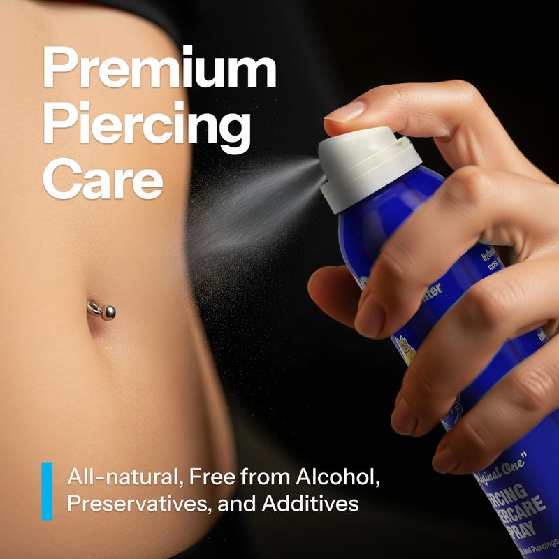 H2Ocean Piercing Aftercare Spray and Keloid Bump Removalâ€“ Sea Salt Spray for Body and Facial Piercings â€“ Ear, Nose, Navel, Oral & Body Piercing Cleaner, Aftercare Solution for New Piercingsâ€“ 1.5oz - Image 2