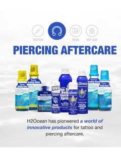 H2Ocean H2Ocean Piercing Aftercare Spray, Sea Salt Keloid & Bump Treatment, Wound Care Spray Organic Wound Wash For Ear, Nose, Naval, Oral Body Piercings 1.5oz  - Image 4
