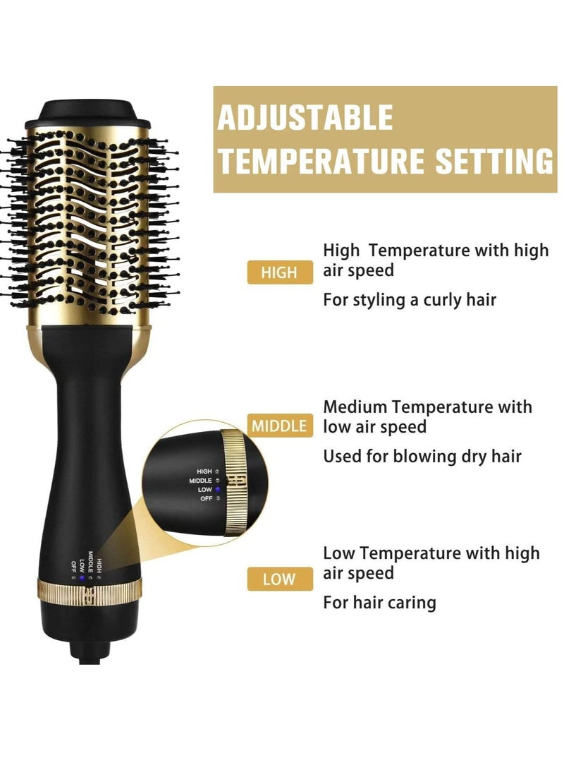 Hair Dryer Brush, Darkecho Hot Air Brush, 4IN1 One Step Hair Dryer and Volumizer AU Plug Hair Hot Dryer SAA Certified (Gold) - Image 4