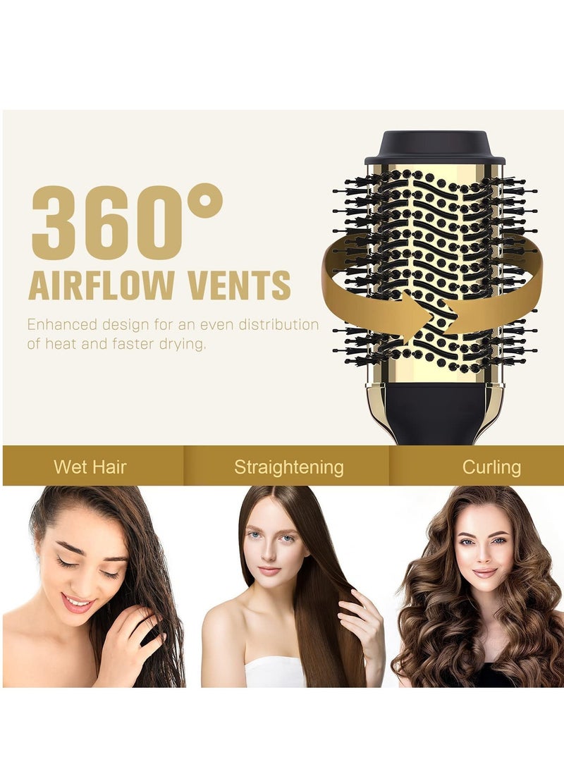 Hair Dryer Brush, Darkecho Hot Air Brush, 4IN1 One Step Hair Dryer and Volumizer AU Plug Hair Hot Dryer SAA Certified (Gold) - Image 2