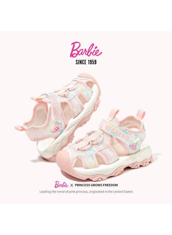 Barbie Girls Summer Closed-toe Outdoor Beach Sports Casual Sandals Da6831 Pink Size 26 - Image 4