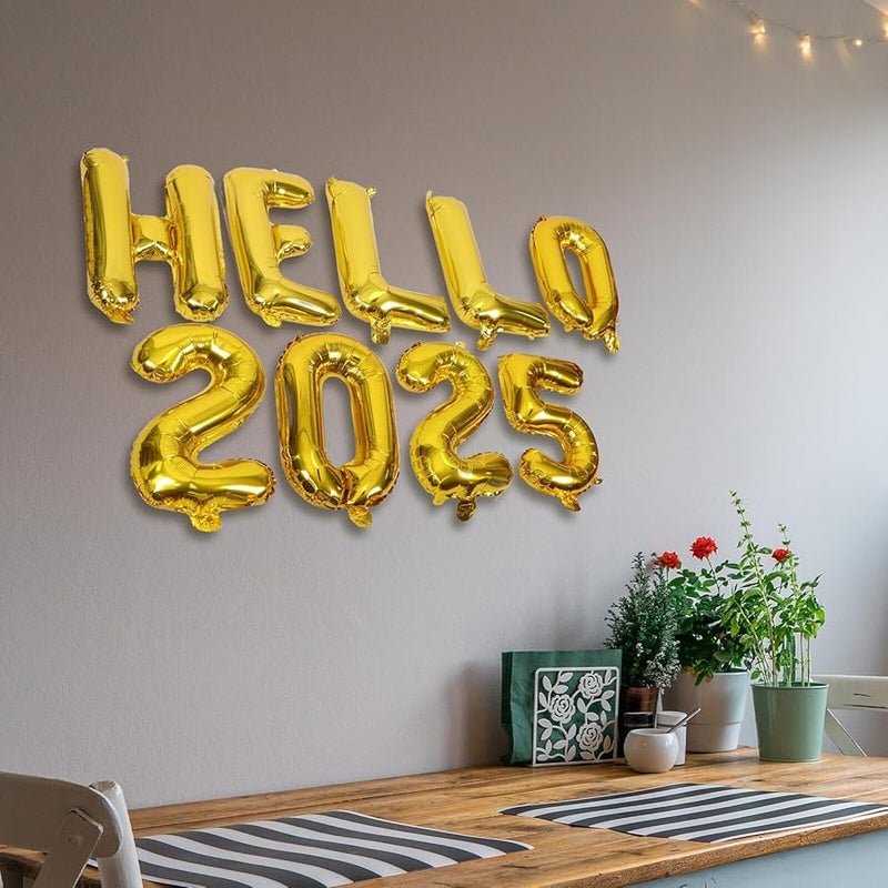 Gold Hello Aluminum Foil Letter Balloons Party Decorations Graduation New Year Eve Celebration Supplies - Image 5