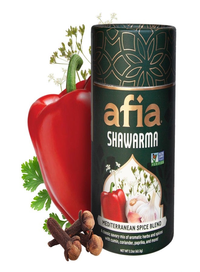 Afia Shawarma Seasoning | Mediterranean Spice Blend for Shawarma, Garlic Sauce (Toum), Flatbreads, Kebab, Kofta & Grilled Meat | Bold Middle Eastern Flavor with Cumin & Coriander | 2.2oz - Image 1