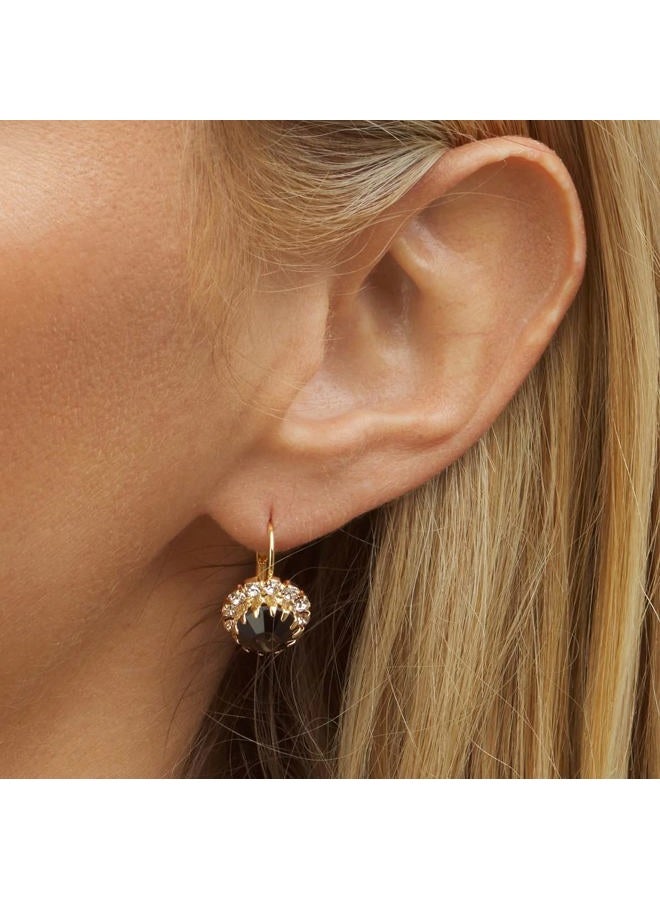 Barzel Brazel 18K Gold Plated Crystal Flower Earrings for Women, 9 Milimeters, Crystal, Cubic Zirconia - Image 3