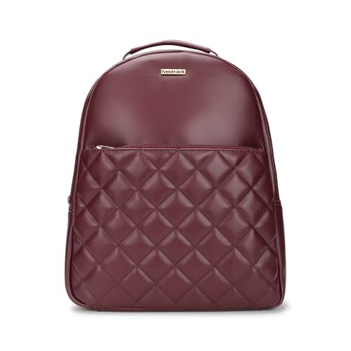 Fastrack Puffup Backpack | Quilted Faux-Leather Backpack For Women | Compact Bag with Tablet Sleeve & Utility Pockets - Image 1