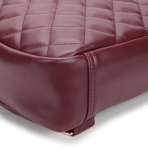 Fastrack Puffup Backpack | Quilted Faux-Leather Backpack For Women | Compact Bag with Tablet Sleeve & Utility Pockets - Image 4