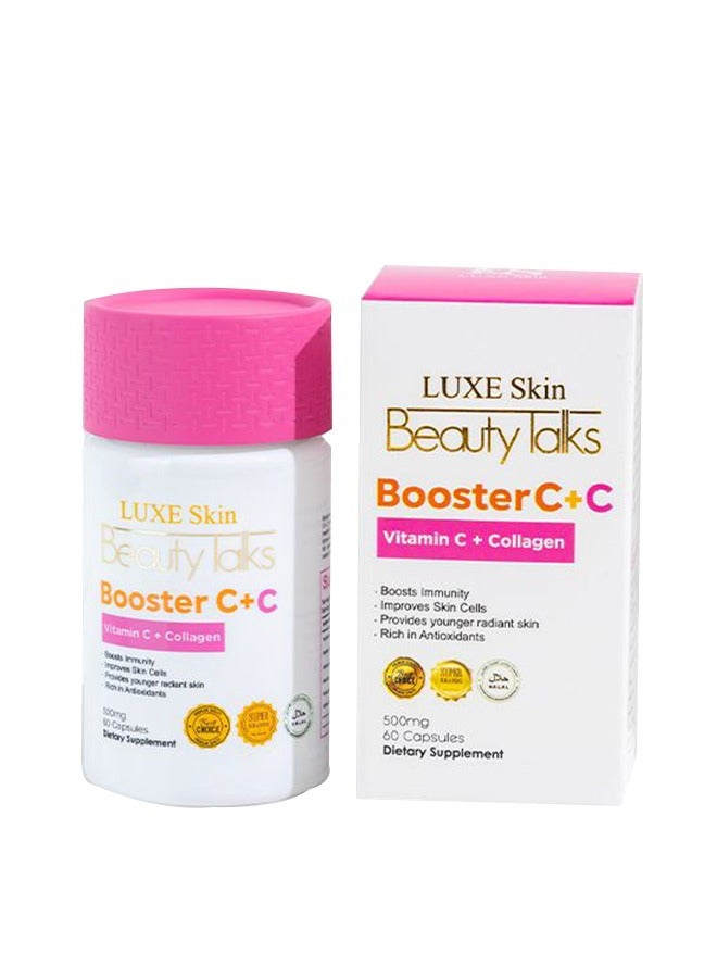 لوكس سكين بيوتي توكس بوستر C +C فيتامين C + الكولاجين، 60 كبسولة - Image 1