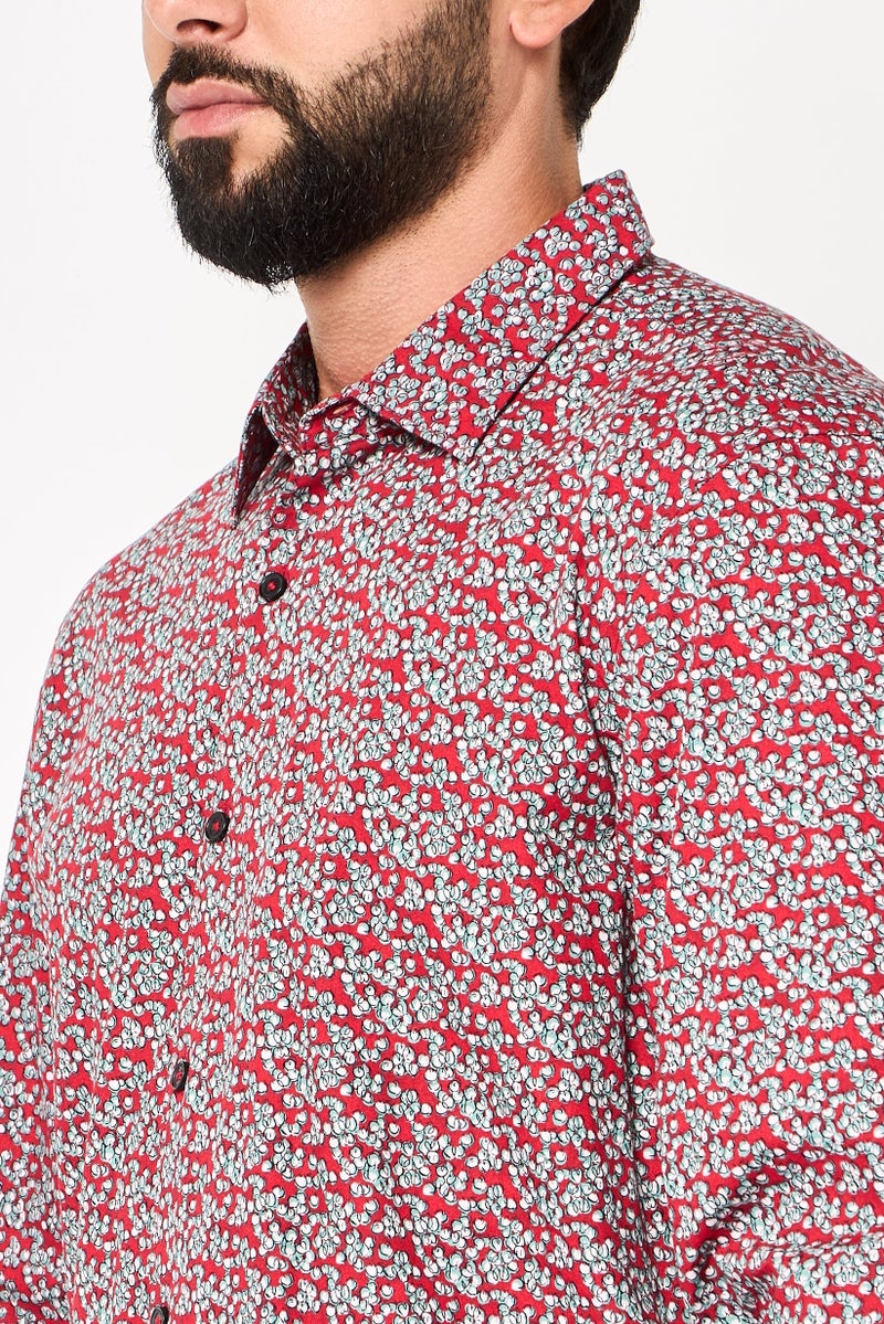 Replay Men Regular Fit Allover Print Long Sleeves Shirt, Multicolor - Image 3