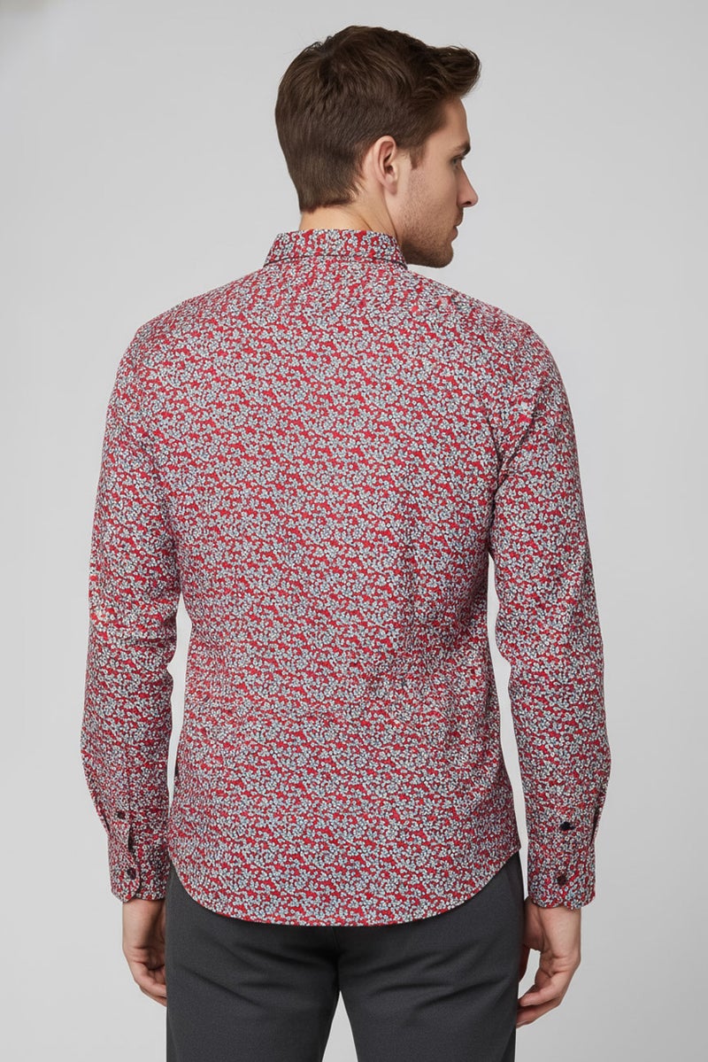 Replay Men Regular Fit Allover Print Long Sleeves Shirt, Multicolor - Image 3
