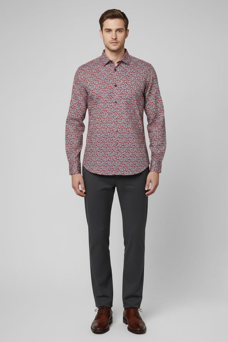 Replay Men Regular Fit Allover Print Long Sleeves Shirt, Multicolor - Image 2